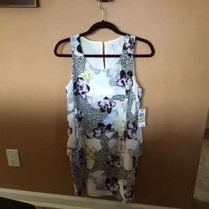 Bar III  Sleeveless Flower Print dress